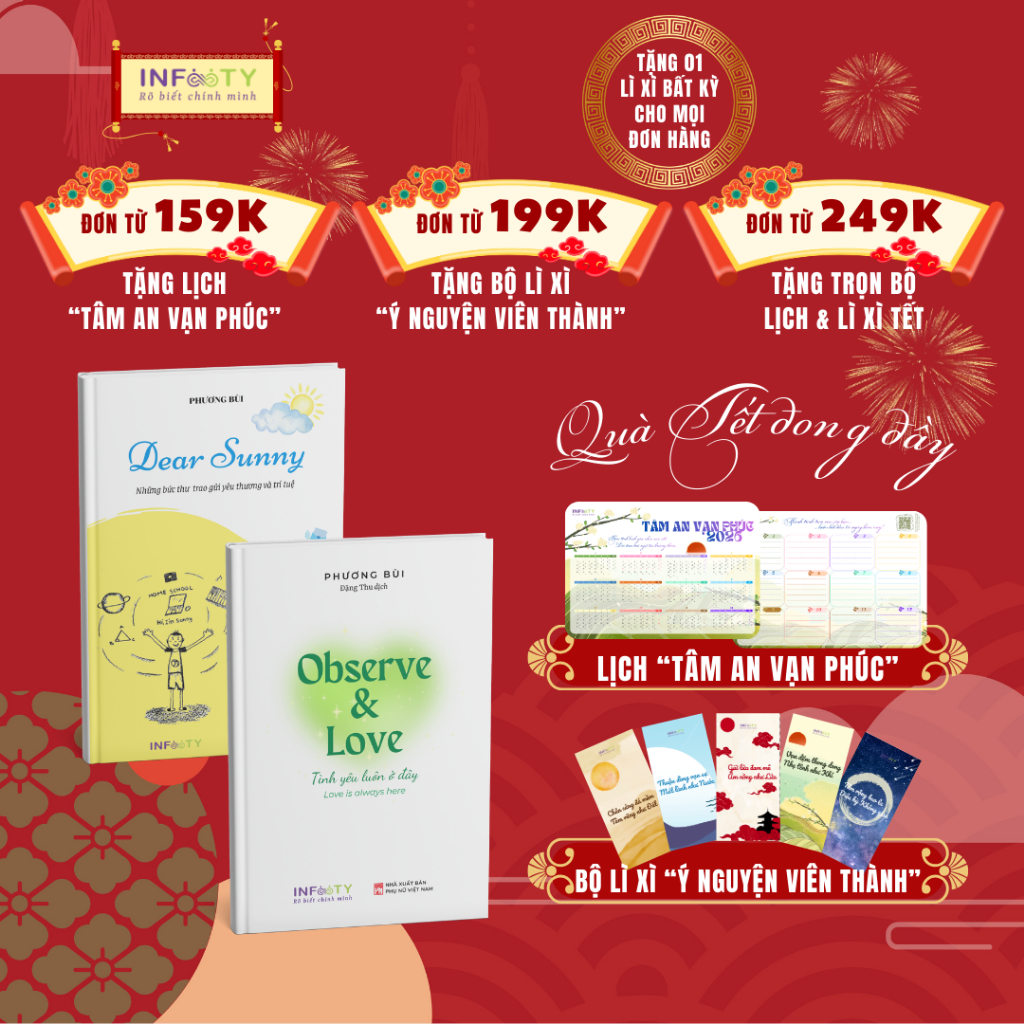 Combo sách Song ngữ Dear Sunny #1 + Observe & Love | Tình yêu tỉnh thức | Infinity Books