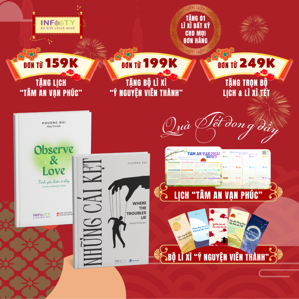 Combo Sách Song ngữ “Những cái kẹt” & “Observe & Love” - Tỉnh thức từ bên trong | Infinity Books