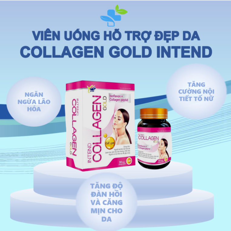 Viên Uống Collagen Gold Intend hộp 60 viên – Hỗ Trợ Đẹp Da, Tăng Cường Nội Tiết Tố Nữ, Ngừa Lão Hóa 