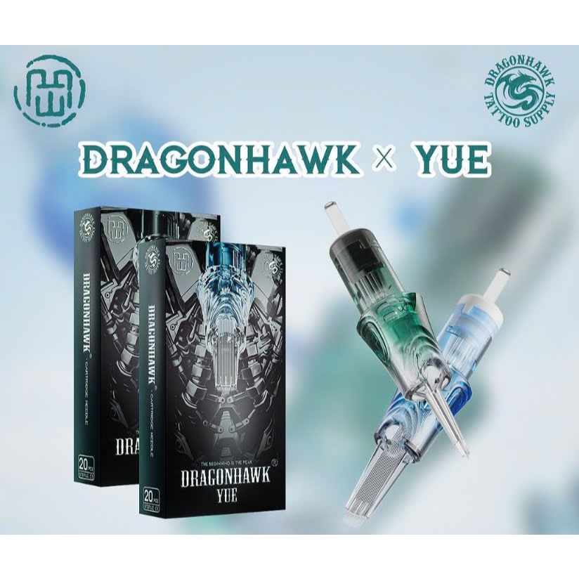 [Hộp 20 Cây] Kim Đạn Dragonhawk Yue - Thiết Kế Mới, Tích Mực Nhiều, Vào Màu Nhanh