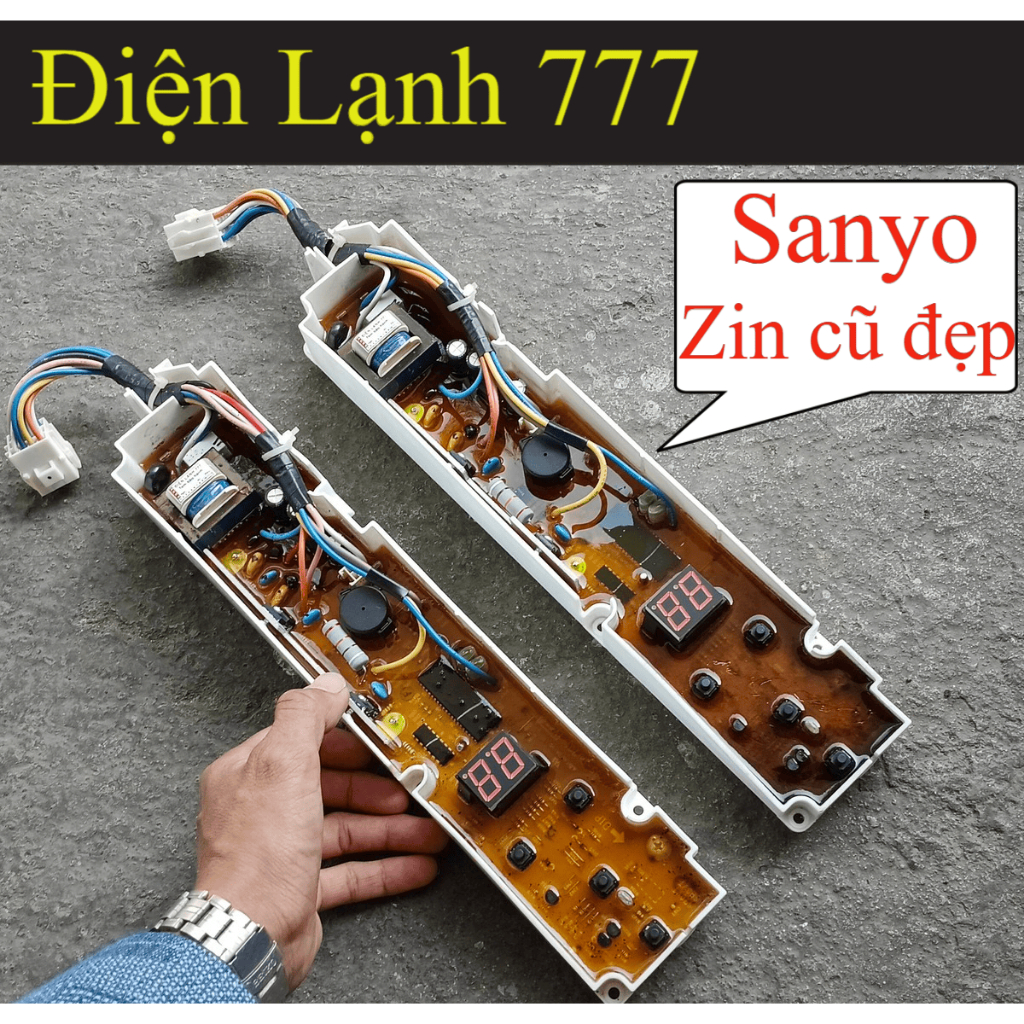 Bo Mạch Máy Giặt Aqua, Sanyo 7kg, 8kg, 9kg ( 4 phím ) - Tháo Máy Đẹp