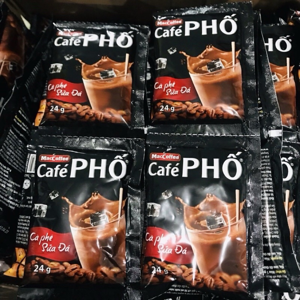 Combo 10 gói cà phê Phố Maccoffee - Cà Phê Sữa Đá 24g
