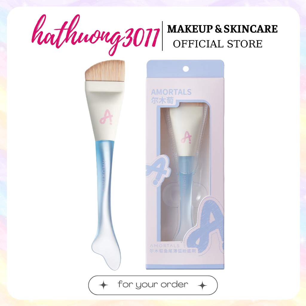Cọ Dàn Nền AMORTALS Cọ Dẹt Nàng Tiên Cá Siêu Mỏng, Cọ Đầu Phẳng Tán Kem Nền Chính Hãng Cao Cấp