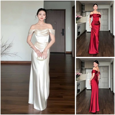 Milan Dress Wonderhouse Đầm lụa thiết kế dáng dài chất vải sang trọng phù hợp dự tiệc