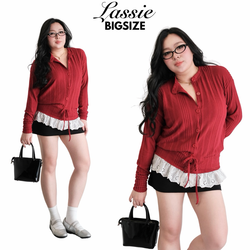 LASSIE BIGSIZE| Áo len phối ren bigsize| MIRA TOP 2
