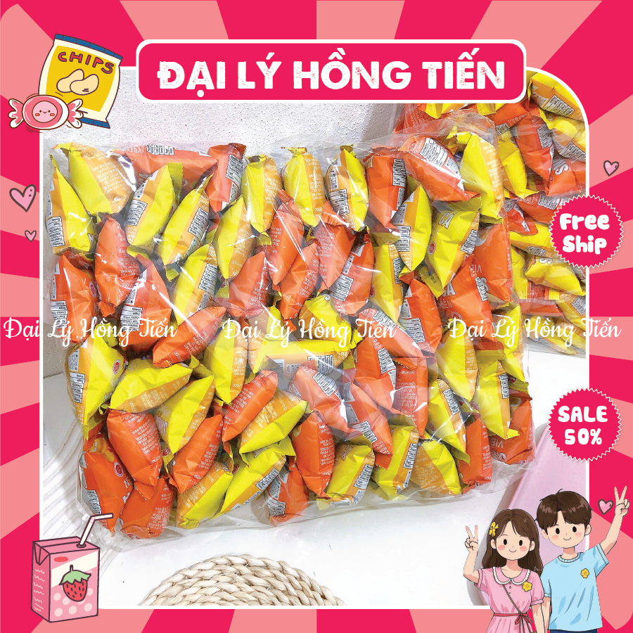 [BỊCH 60 GÓI] Snack Cá Viên Chiên Snack Bim Bim, snack cá viên chiên Minh Châu chính hãng, đồ ăn vặt