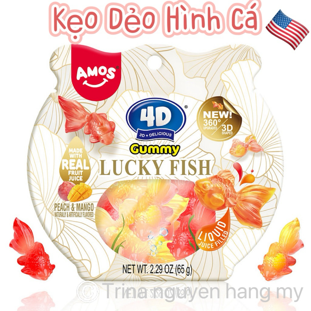 Kẹo dẻo Amos 4D Gummy Lucky Fish 🇺🇸