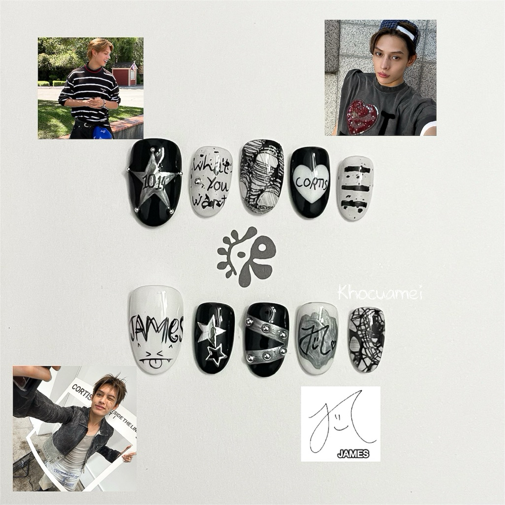 NAILBOX CORTIS JAMES TRẮNG ĐEN - KHOCUAMEI