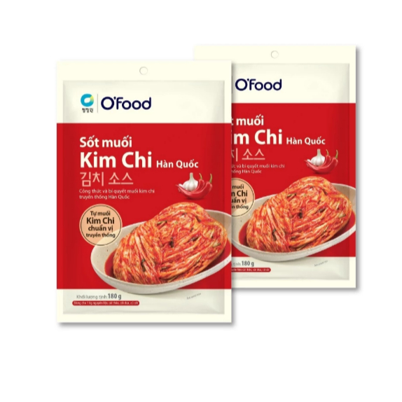 [Combo 4] Sốt muối kim chi OFood 180g 2 vị - Làm kim chi không cần chuẩn bị nhiều nguyên liệu cầu kỳ