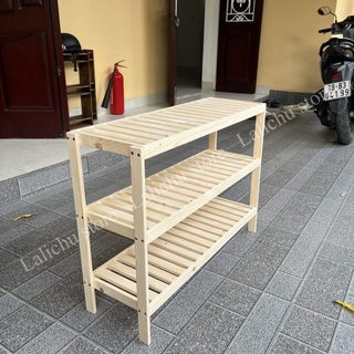 Kệ gỗ 3 ngăn decor, kệ gỗ trang trí