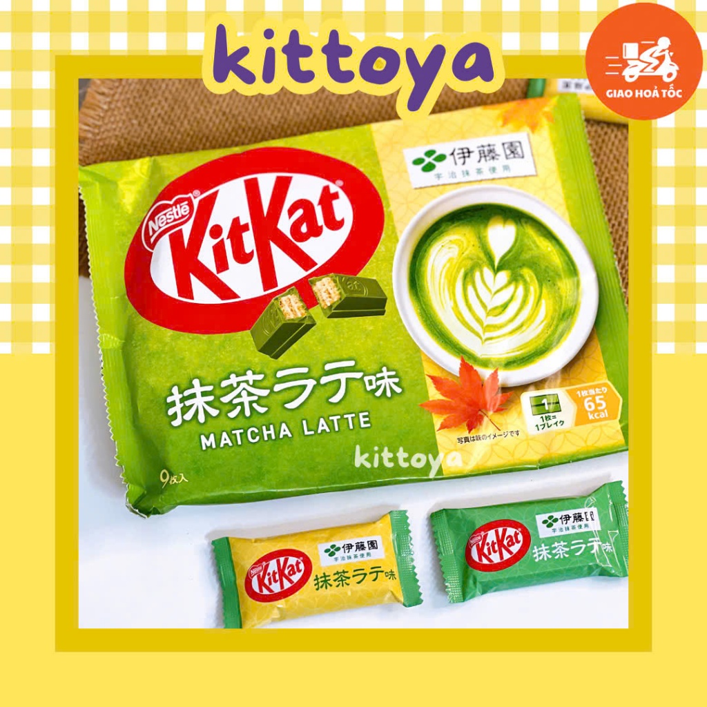 KITKAT TRÀ XANH LATTE - HÀNG NỘI ĐỊA NHẬT BẢN [ KITKAT MATCHA LATTE ]