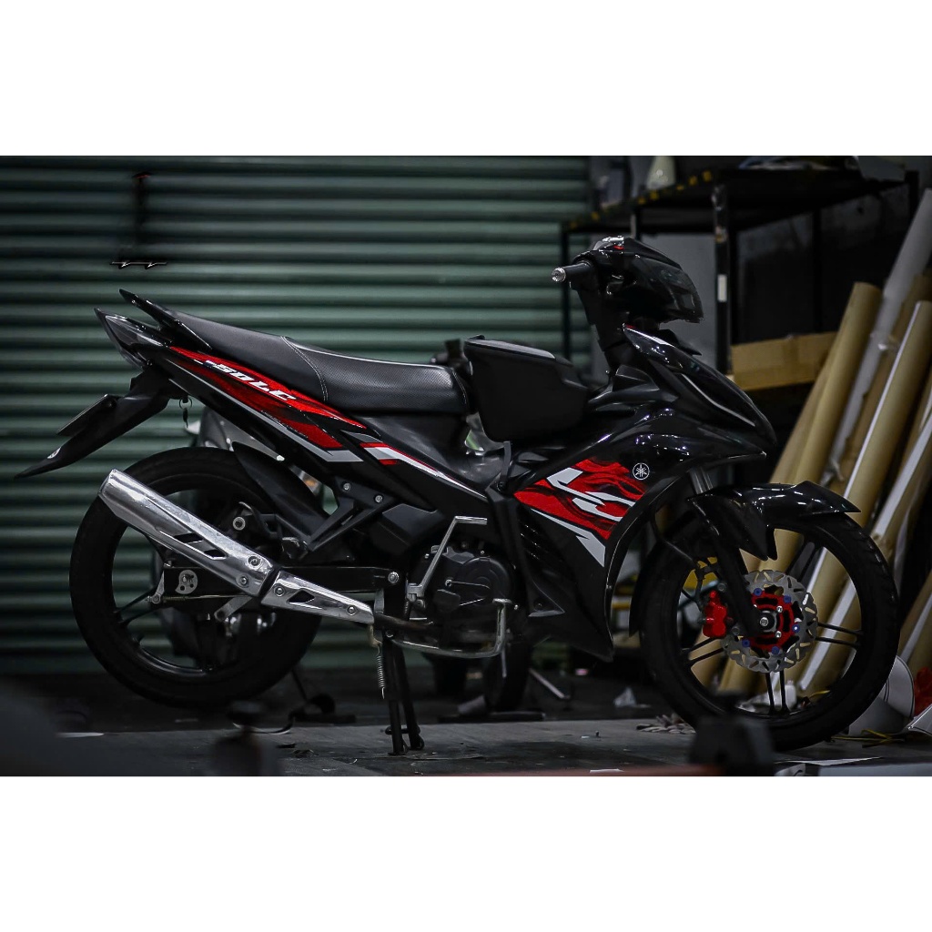 tem rời exciter 135 lc135 đen đỏ decal 3 lớp