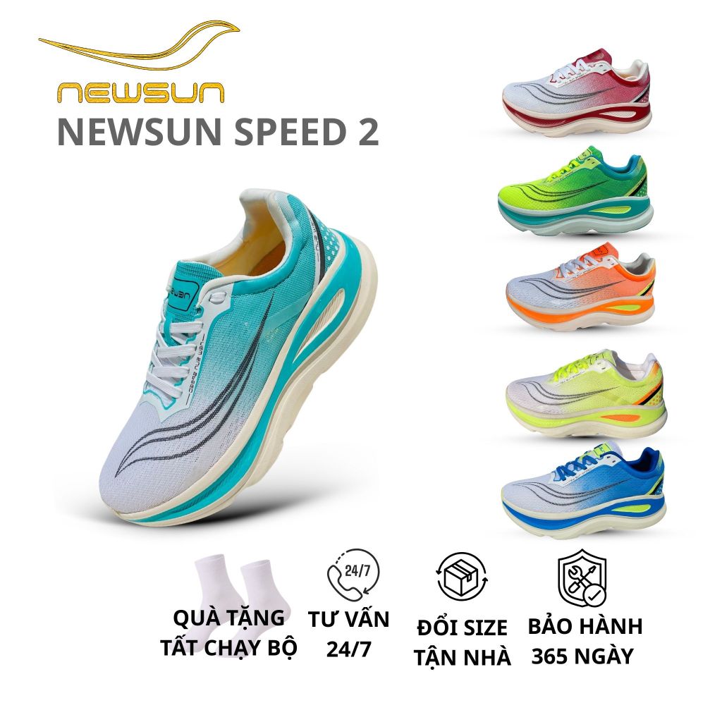 Giày Thể Thao Chạy Bộ NewSun – Công Nghệ MetaRocker, Hỗ Trợ Chạy Đường Dài, Chạy Êm Không Mỏi