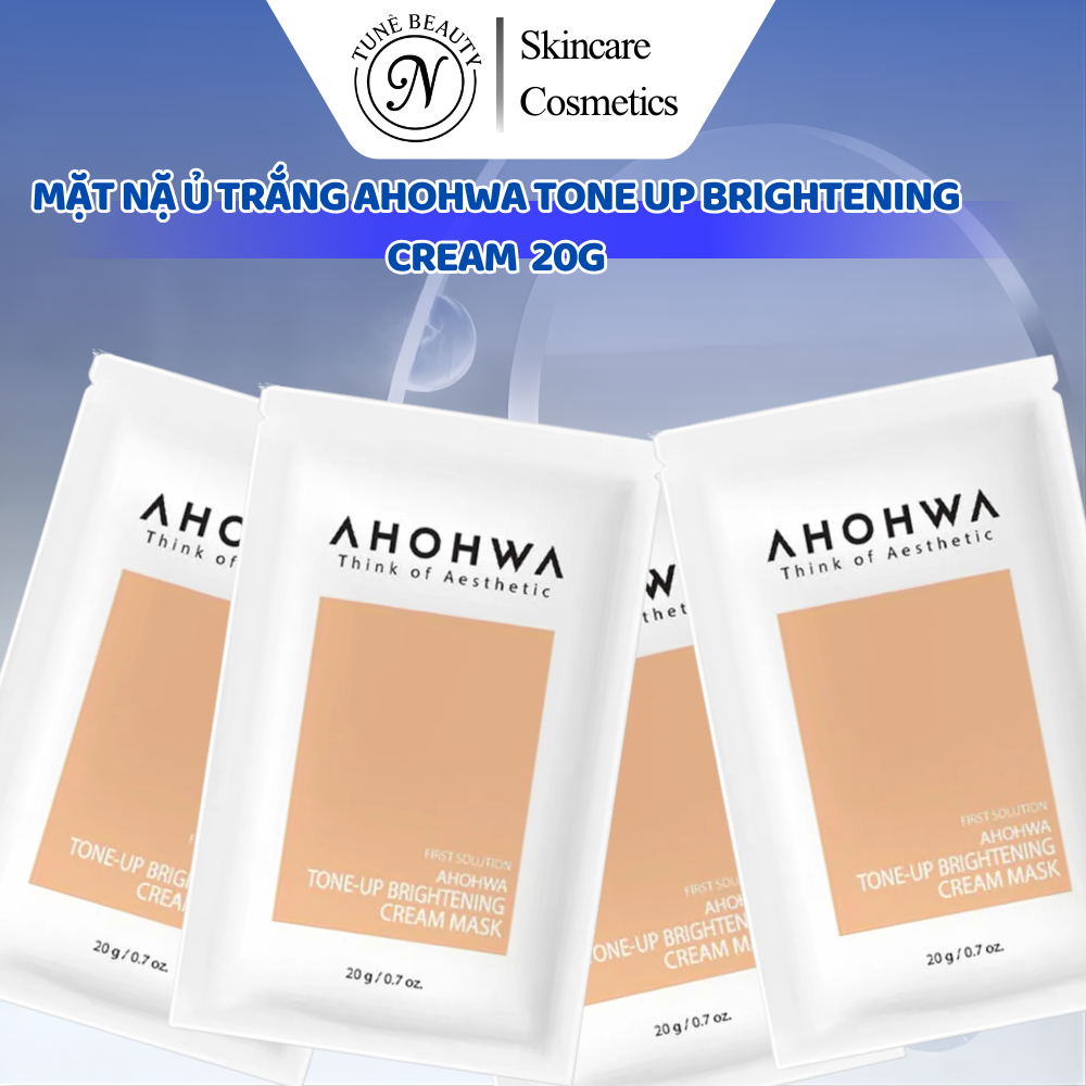 Mặt nạ ủ trắng Ahohwa dạng kem Tone-up Brightening Cream Mask gói 20g