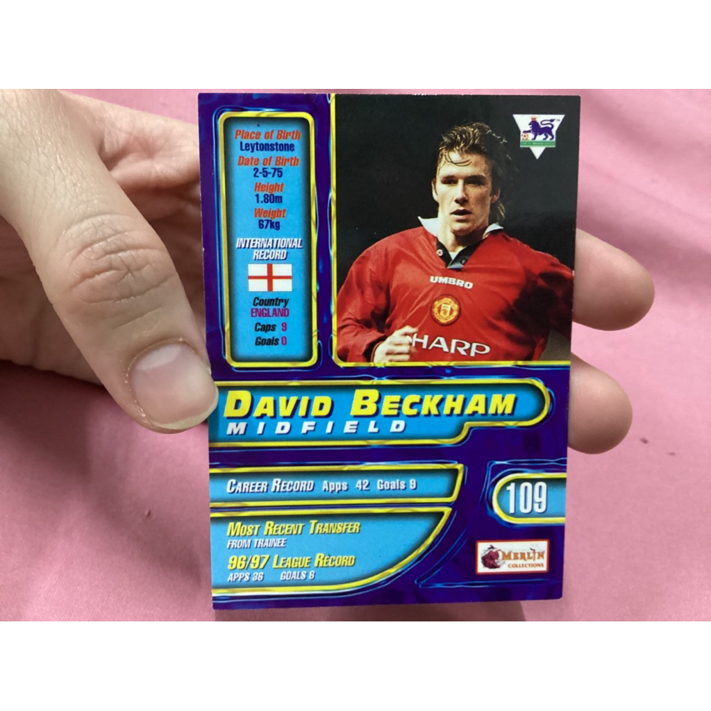 Thẻ cầu thủ bóng đá David Beckham