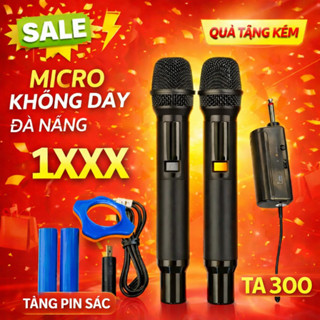 Bộ Mic Karaoke Không Dây SM-TA300 , Chất Âm Nhẹ, Siêu Sáng, Bắt Âm Nhạy, Âm Thanh Cực Chuẩn, Chống Hú Rít