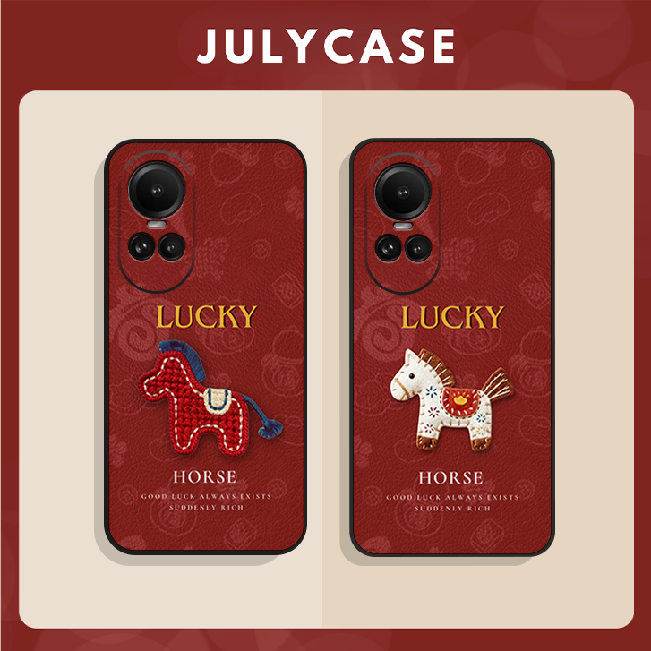 Ốp Lưng Oppo Reno 10/ Reno 10 Pro/ Reno 10 pro+(plus) LUCKY HORSE TẾT ngựa lucky