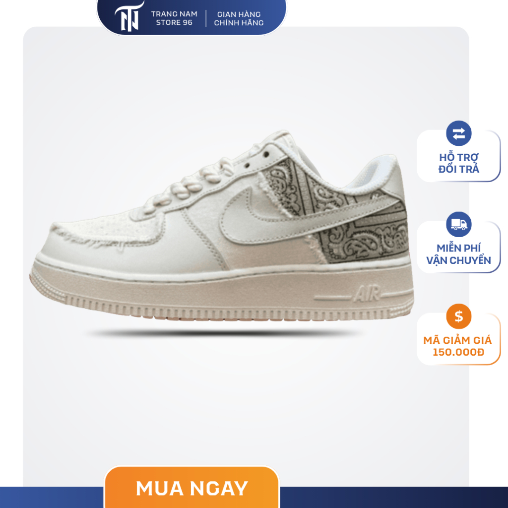 Giày Nike_Air Force 1 Thổ Cẩm Dây Thừng, Giày AF1 Custom Travis Bigbag Bản Cao Cấp Hottrend Full Phụ