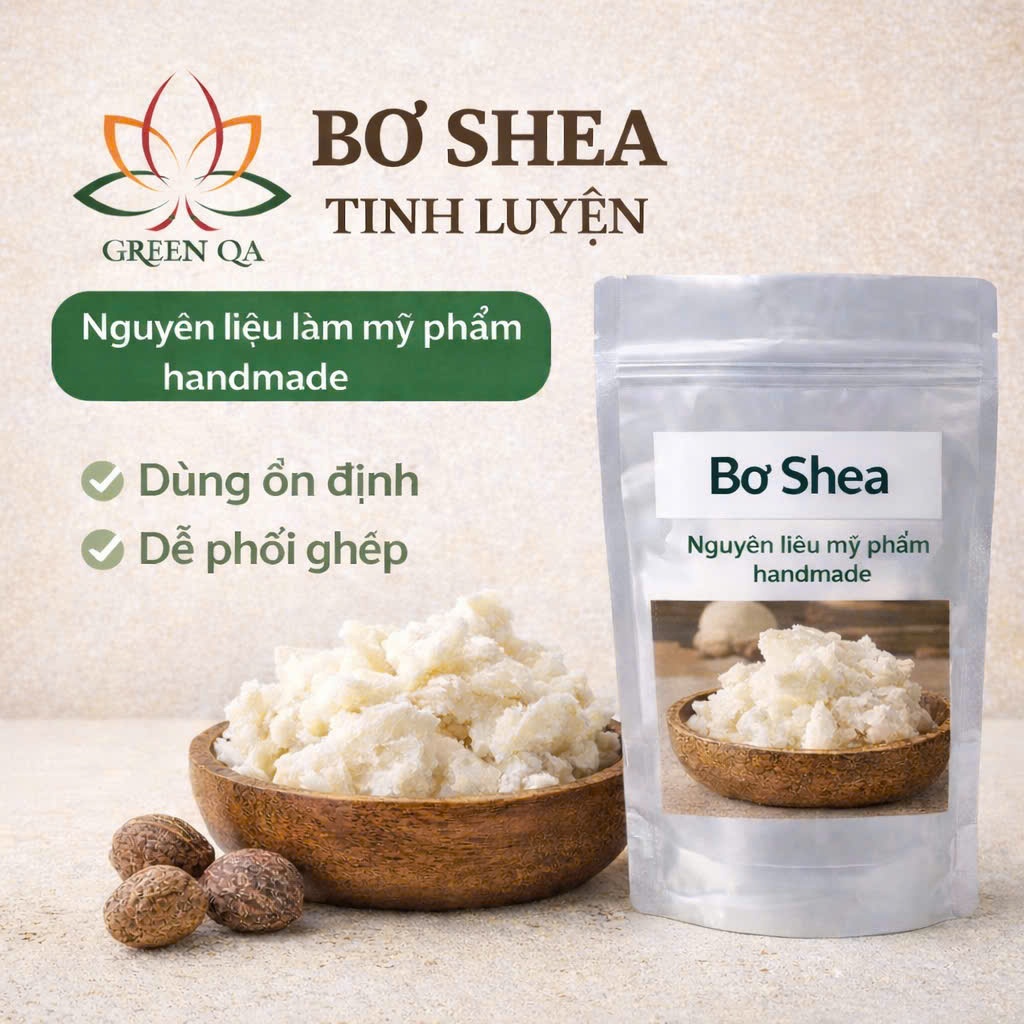 Bơ Shea tinh luyện (Bơ hạt mỡ) – Nguyên liệu làm mỹ phẩm handmade – Dùng ổn định