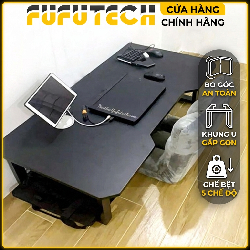 Combo Bàn Ghế Ngồi Bệt Gaming Chữ U V1 FUFUTECH Thiết Kế Hiện Đại, Chân Và Ghế Gấp Gọn Được Size 1m,1m2 | BigBuy360 - bigbuy360.vn