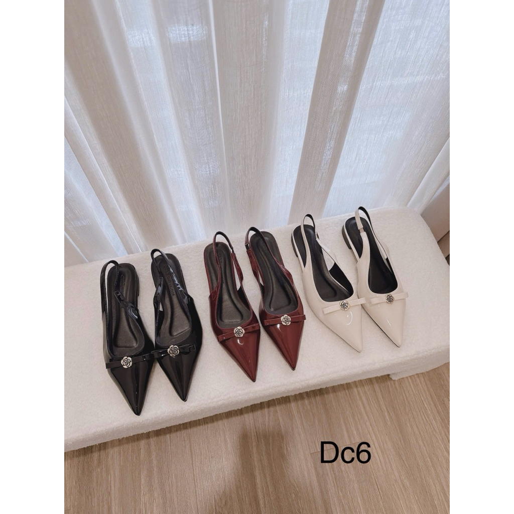 Sandal hoa trà đế bệt mới dc6