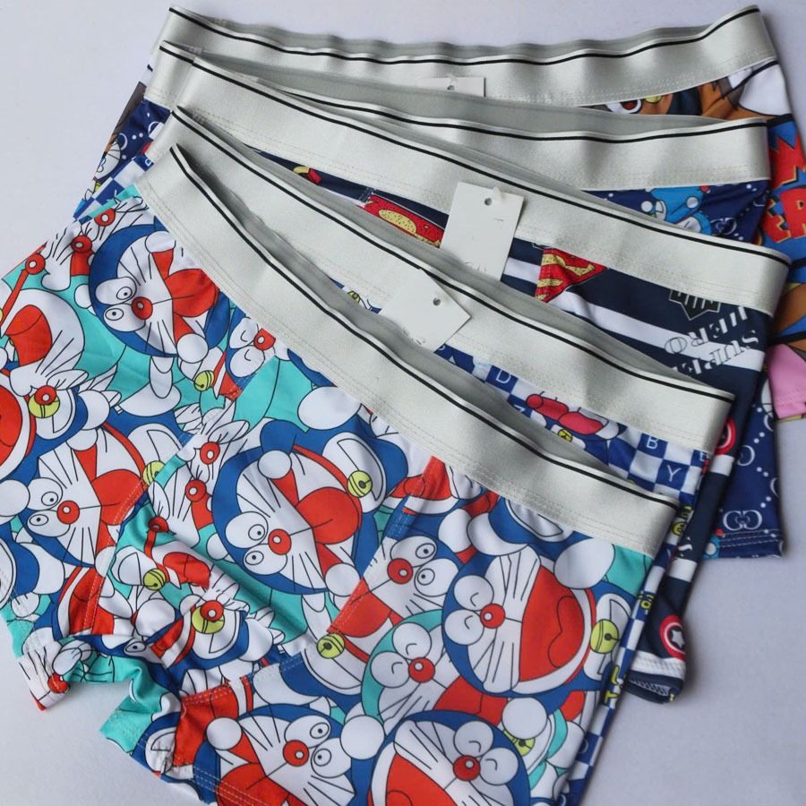 Quần Sịp Bé Trai Thun Lạnh Cao Cấp, Quần Hoạt Hình Ngộ Nghĩnh Cho Bé Trai Từ 20kg, Boxer Nam