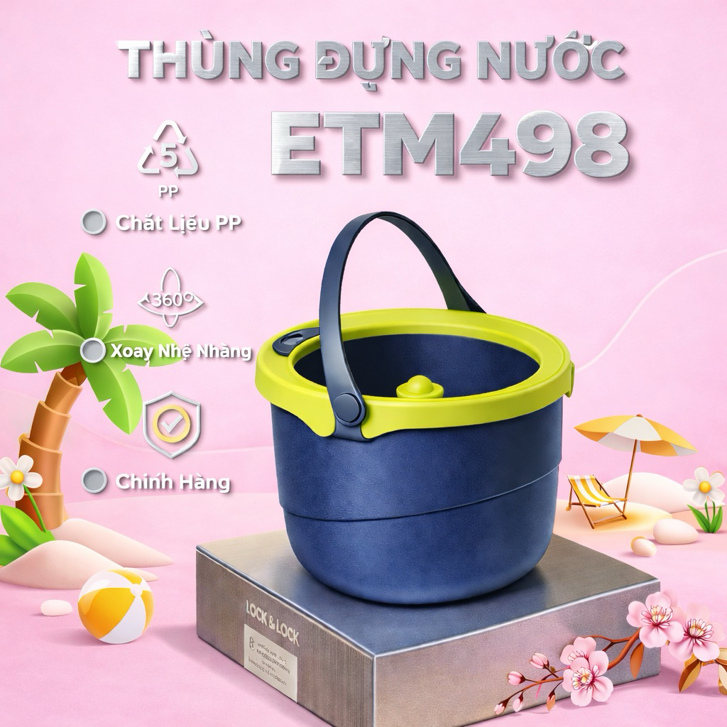 ⚡PHỤ KIỆN: Thùng Nước thay thế cho Bộ Cây Lau Nhà Mini Ettom ETM498 IocknIock.