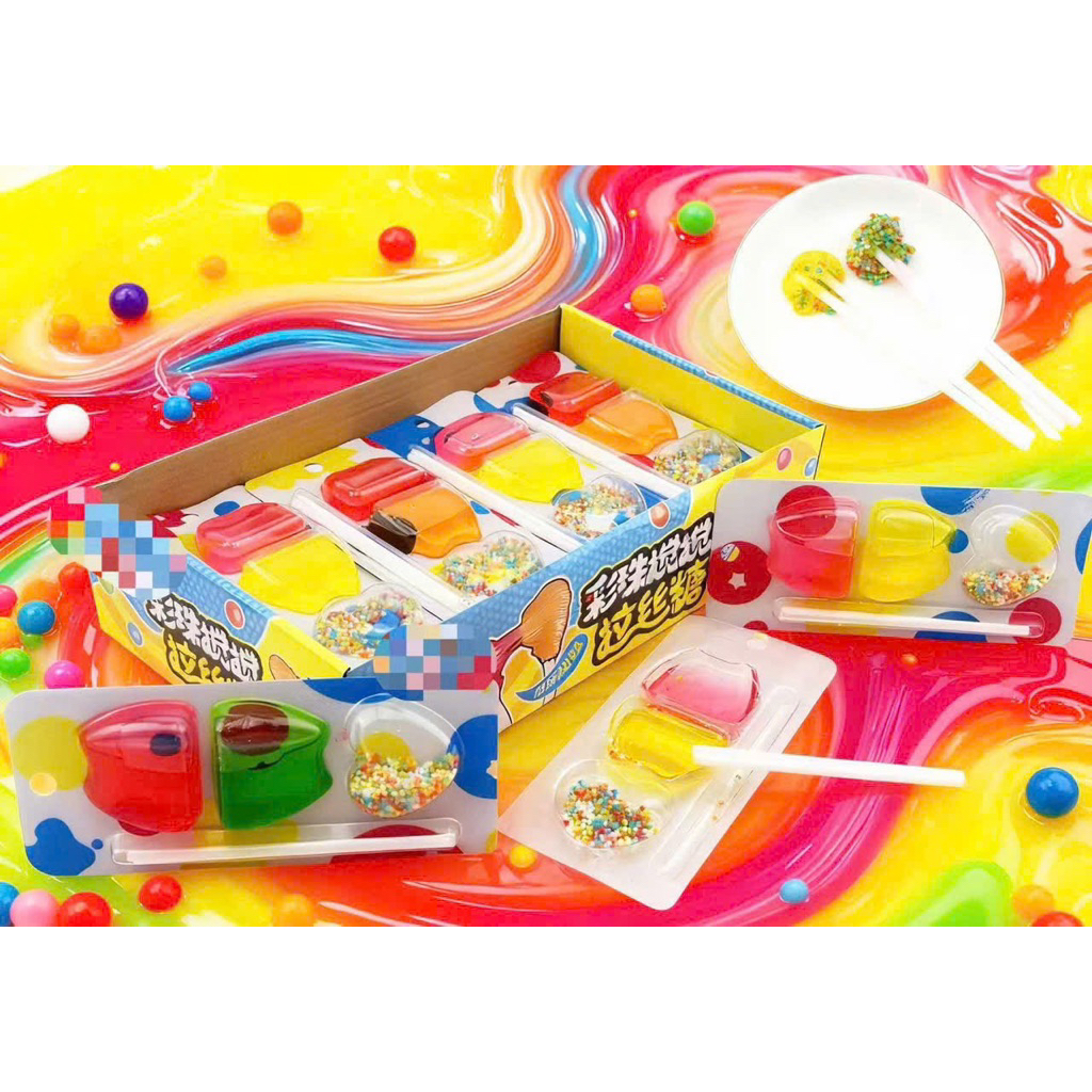 Hộp 20c kẹo mạch nha trái tim kéo sợi chấm loại to 5k