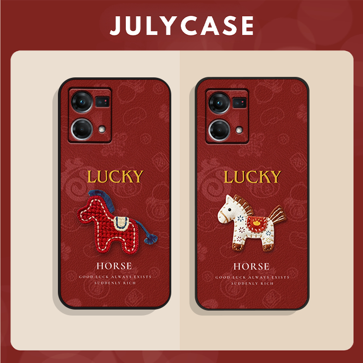 Ốp Lưng Oppo Reno 7 4G - Reno 7 5G - Reno 7 Z LUCKY HORSE TẾT ngựa lucky