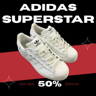Giày sneaker mũi sò nam nữ màu trắng, giày thể thao superstar cổ điển basic dễ phối đồ, đế cao su êm nhẹ full box bill