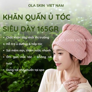 Khăn quấn tóc sau khi gội, Khăn lau khô tóc , mũ ủ, khăn ủ tốc nhanh khô 2 lớp siêu dày nhanh thấm