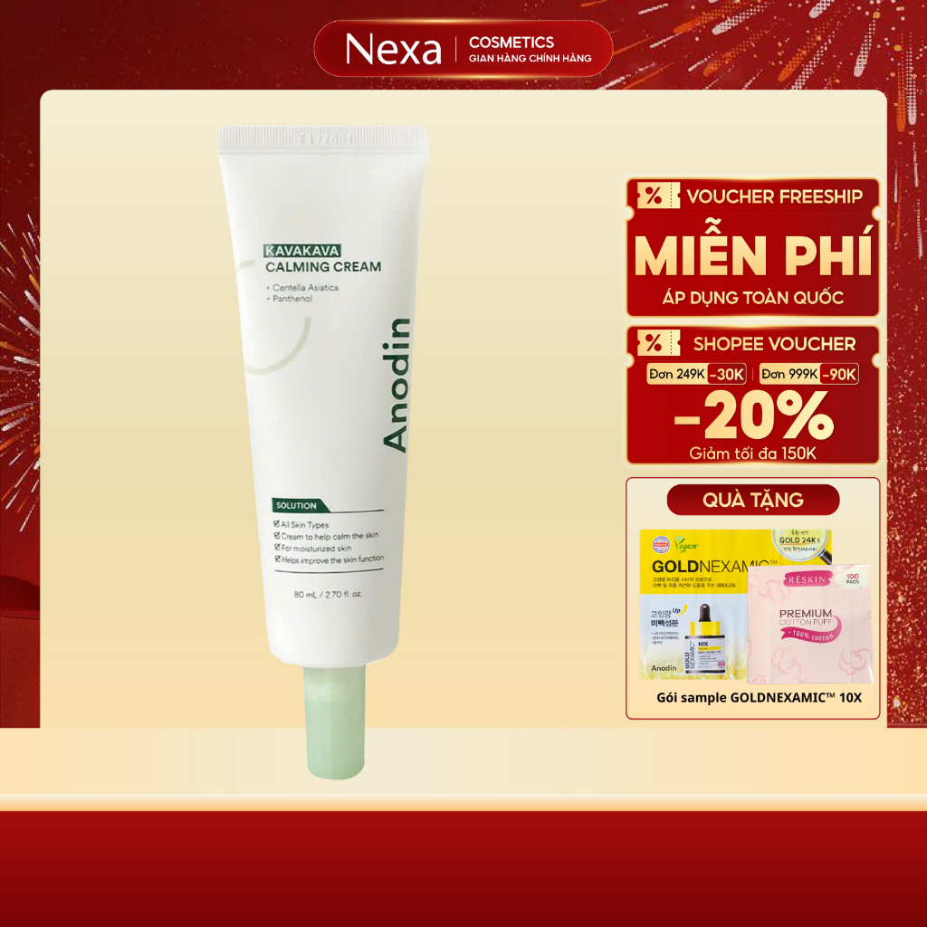 Kem dưỡng làm dịu và cấp ẩm sâu Anodin Kavakava Calming 80g - Hàng chính hãng