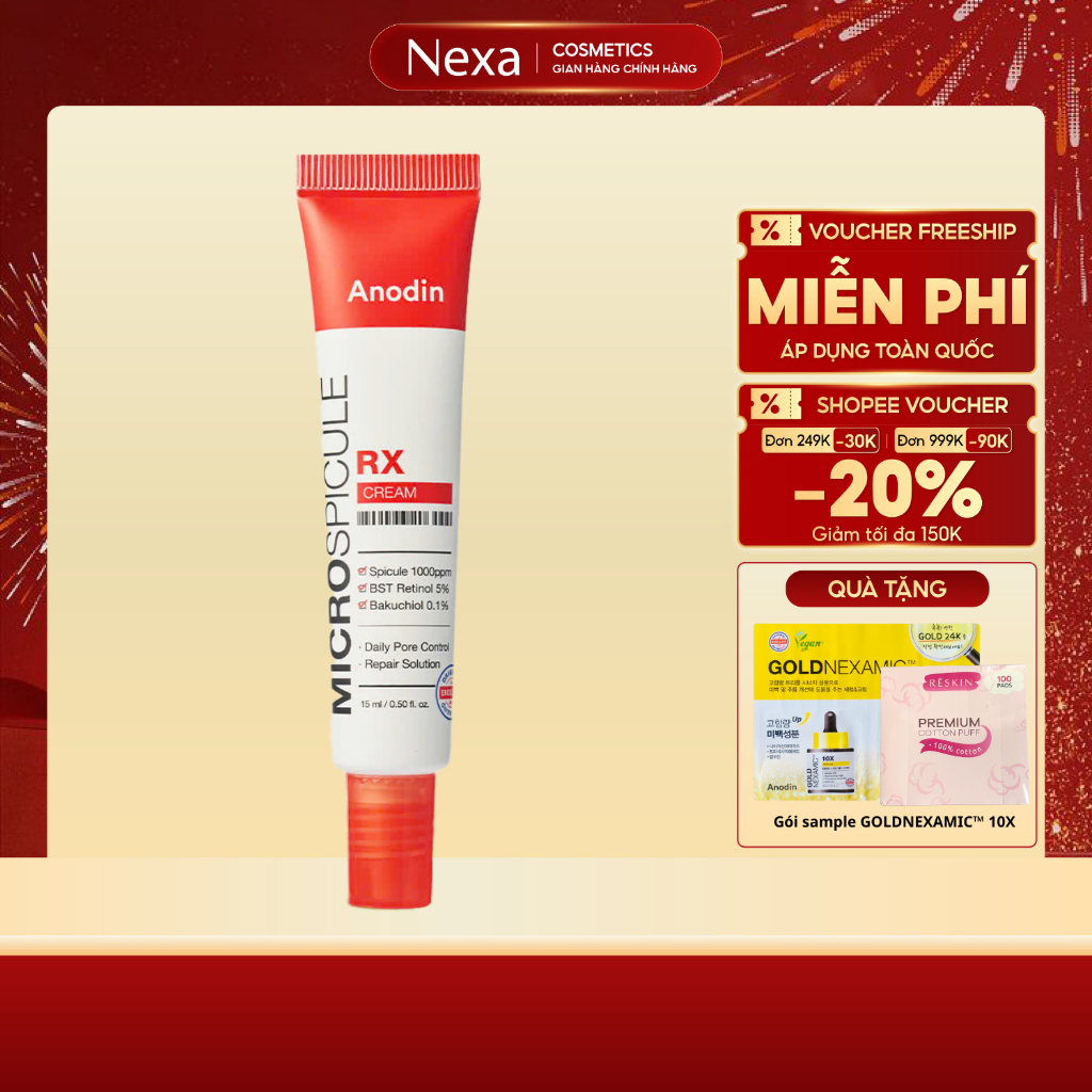 Kem Retinol vi gai RX Micro Spicule Anodin 15ml