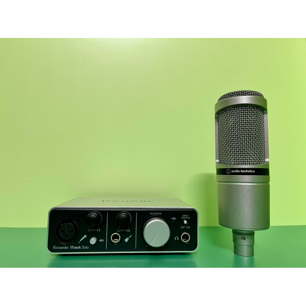 Audio-Technica AT2020 GM + Focusrite itrack Solo