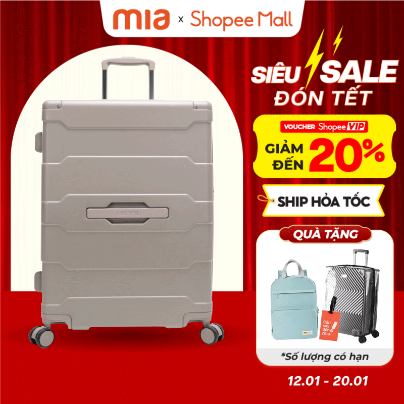 Vali Heys RENEW - size 20/24/28 inch, Nhựa PET Tái Chế, Kéo Đôi Nới Rộng, Khoá TSA Bảo Mật Tốt  - CH