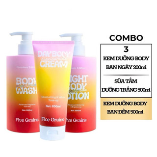 Kem Body Nâng Tone Five Grains 200ml Chính Hãng – Kem Dưỡng Ban Ngày, Cấp Ẩm Dưỡng Thể Trắng Da Toàn Thân
