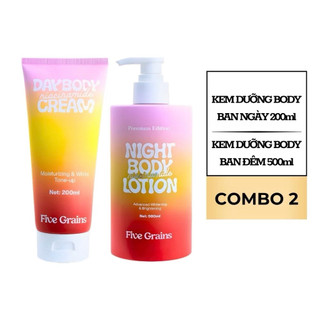 Kem Body Nâng Tone Five Grains 200ml Chính Hãng – Kem Dưỡng Ban Ngày, Cấp Ẩm Dưỡng Thể Trắng Da Toàn Thân