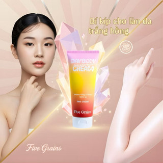 Kem Body Nâng Tone Five Grains 200ml Chính Hãng – Kem Dưỡng Ban Ngày, Cấp Ẩm Dưỡng Thể Trắng Da Toàn Thân
