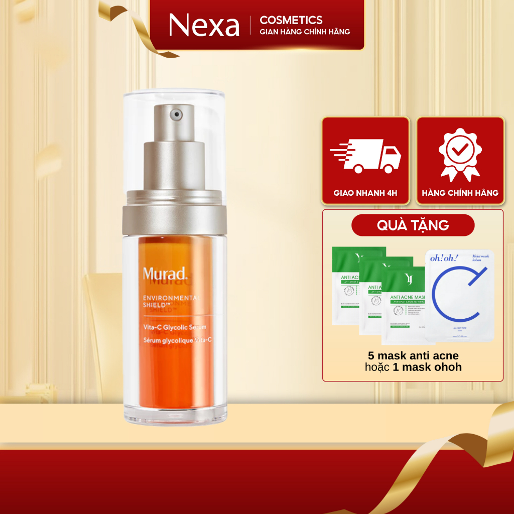 Tinh Chất Vitamin C Giúp Trắng Sáng Da Murad Vita-C Glycolic Brightening Serum 5-30ml