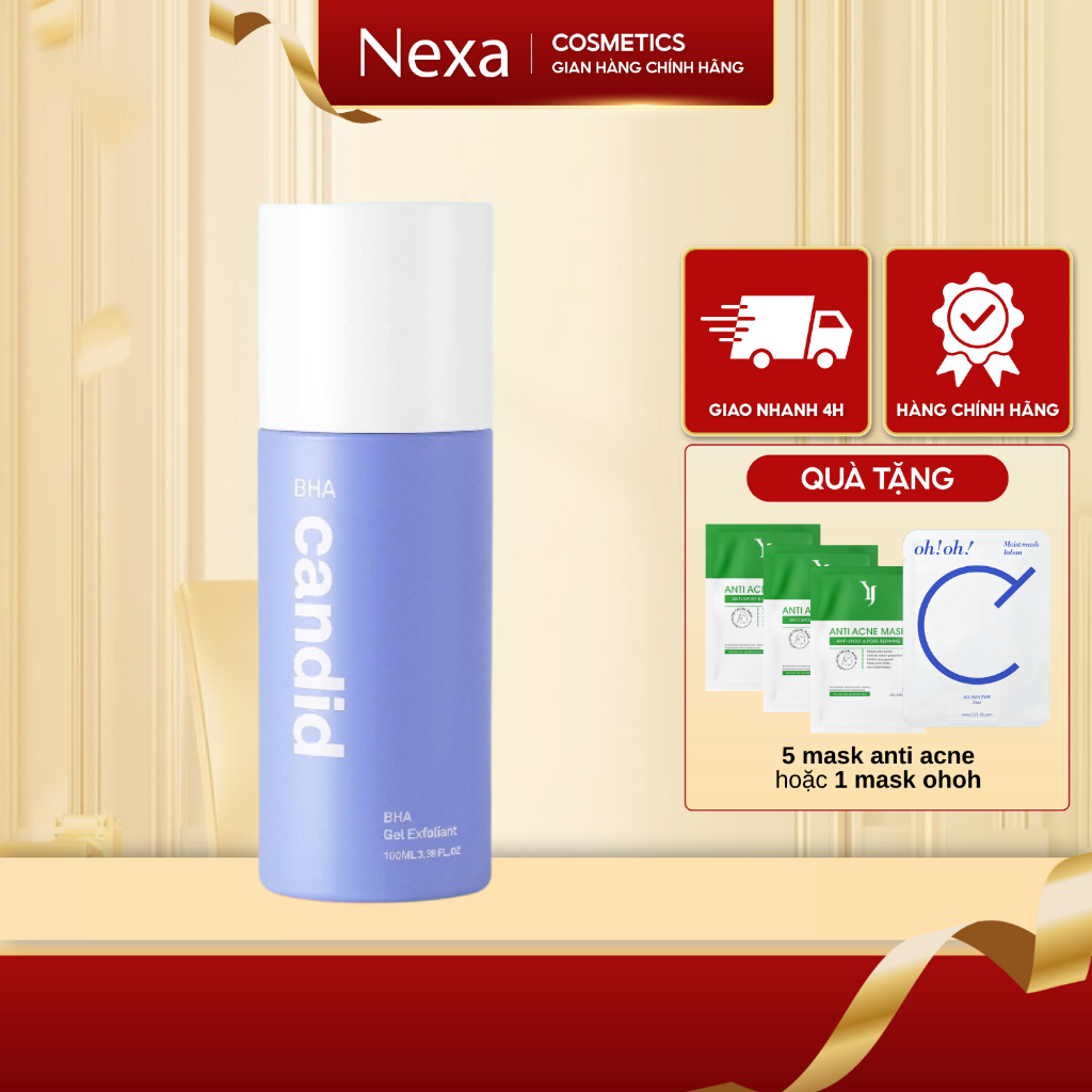 Hoạt Chất BHA Tẩy Tế Bào Chết & Thông Thoáng Lỗ Chân Lông - Candid BHA Gel Exfoliant 100ml