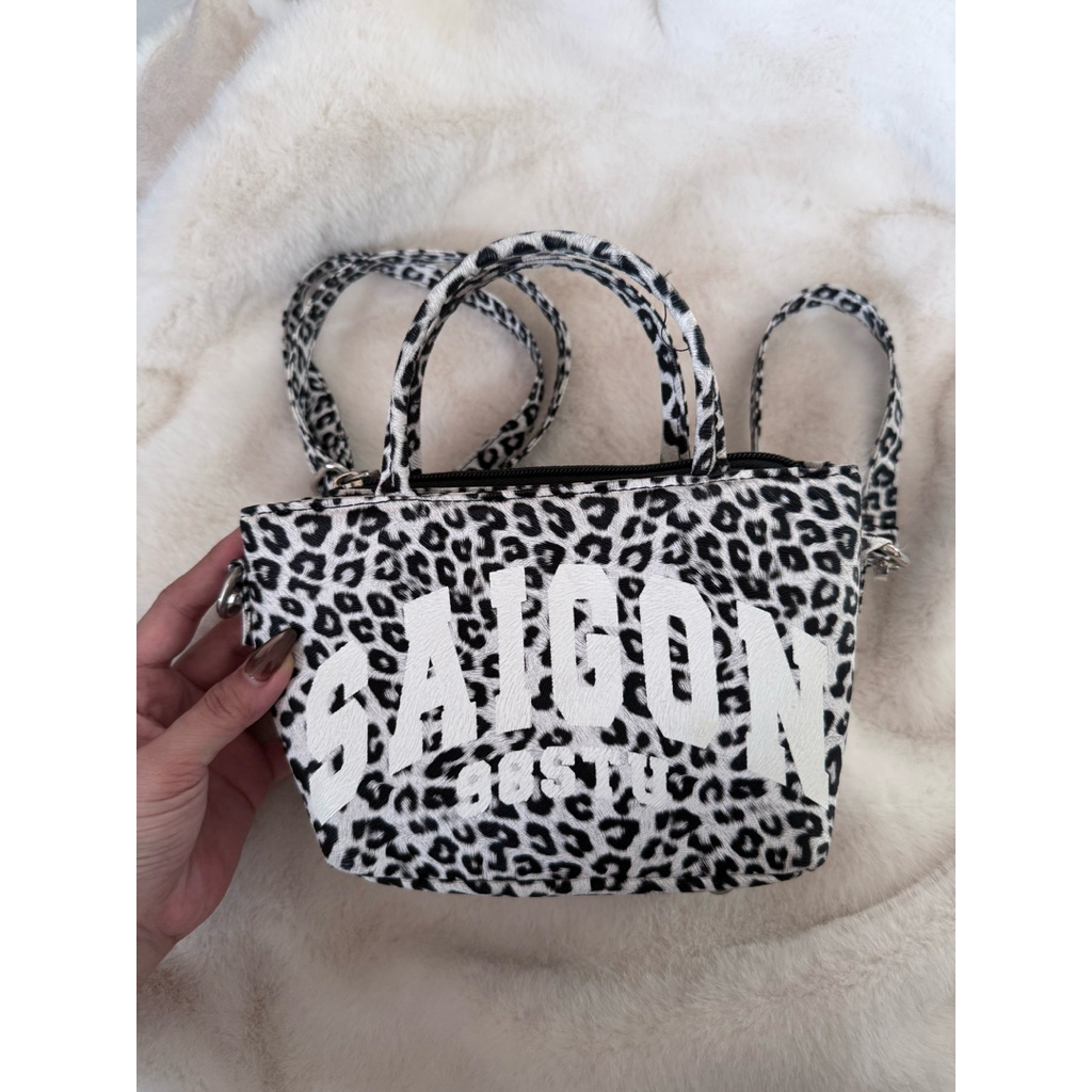 Túi hoạ tiết da beo 98STU