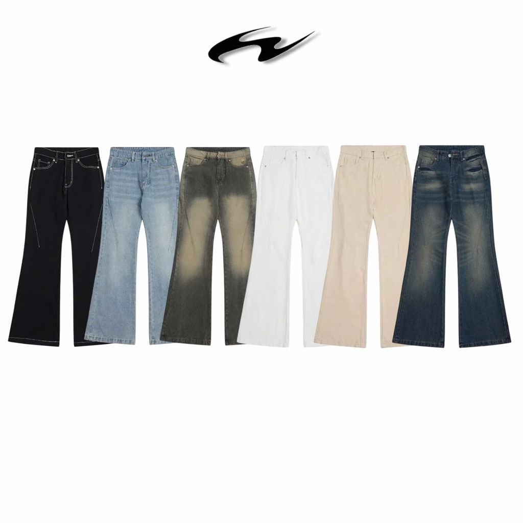 ALL FLARED JEANS WASH - Quần jeans ống loa form unisex nam nữ Whose.