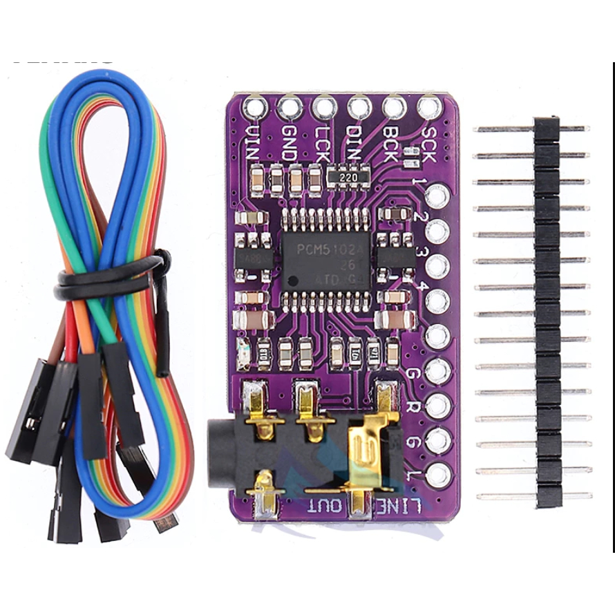 Amm thanh Giao diện I2S PCM5102A DAC Bộ giải mã GY-PCM5102 Mô-đun máy nghe nhạc I2S