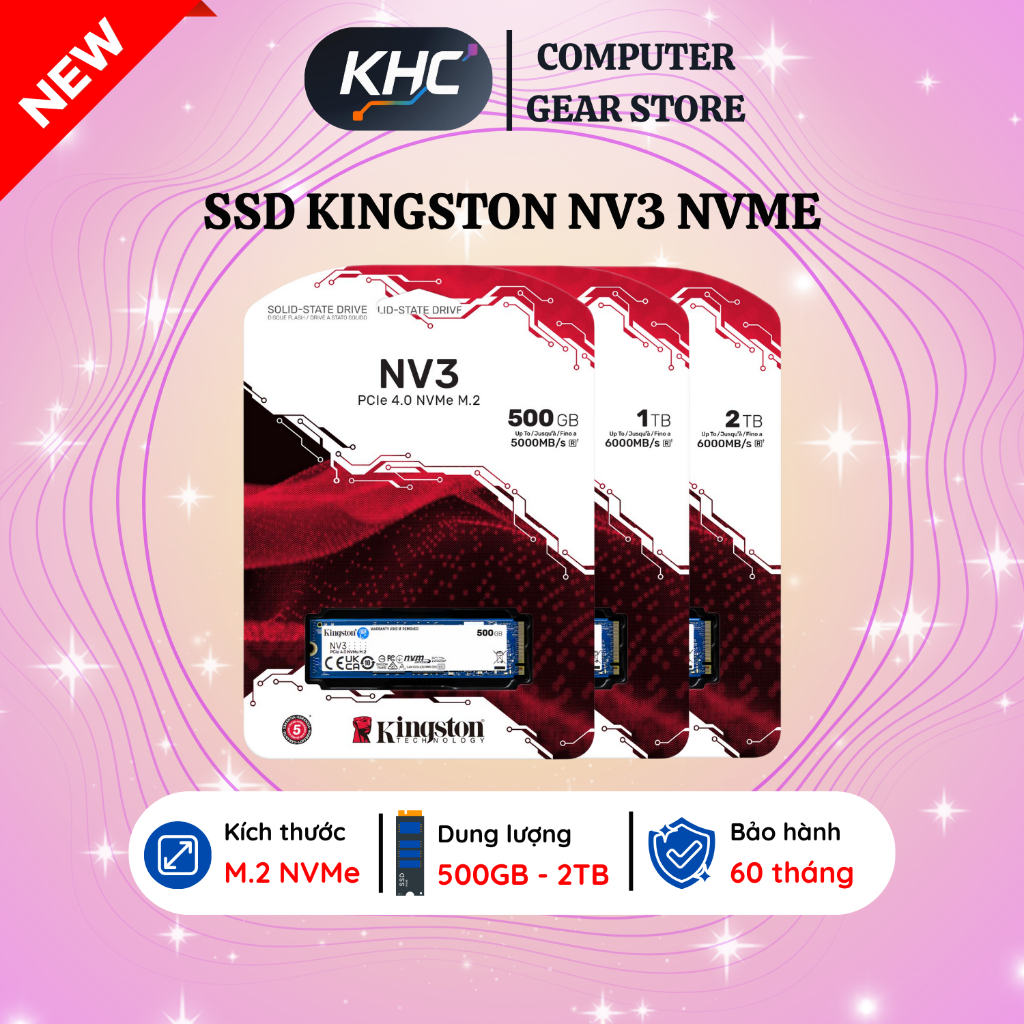 Ổ cứng SSD Kingston NV3 500GB / 1TB / 2TB (Full VAT)