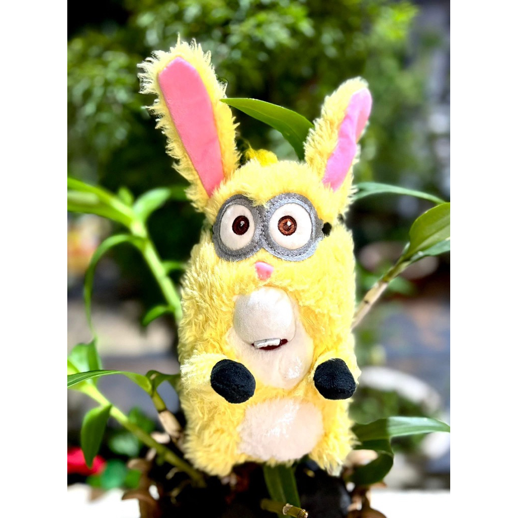 Gấu bông sóc cosplay minion lông xù