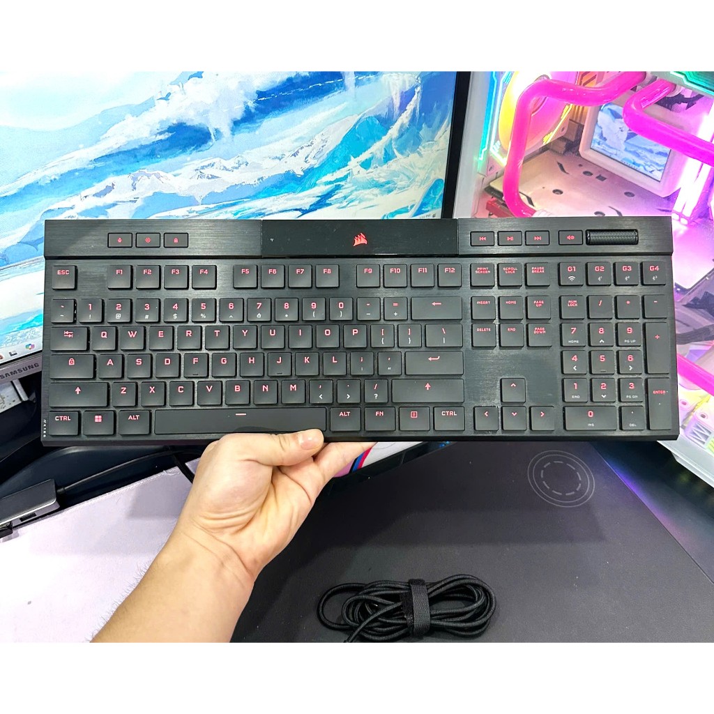 Bàn phím cơ không dây Corsair K100 AIR RGB Cherry MX Ultra Low Profile , giá rẻ nhất thị trường