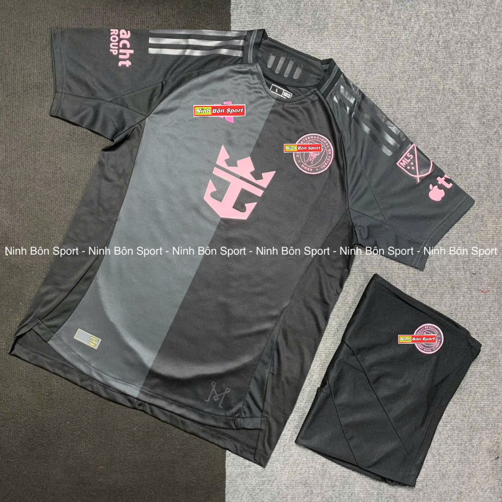 Bộ Quần Áo Bóng Đá CLB Inter Miami Sân Khách 2025 - Vải Polyester Thái Cao Cấp