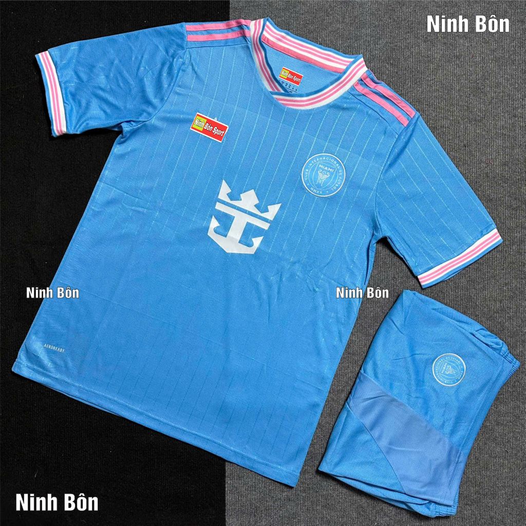 Bộ Quần Áo Bóng Đá CLB Inter Miami Xanh Mãu Mới 2025 - Vải Polyester Thái Cao Cấp