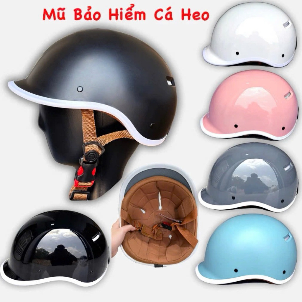 Mũ Nón Bảo Hiểm Nửa Đầu Kiểu Dáng Cá Heo