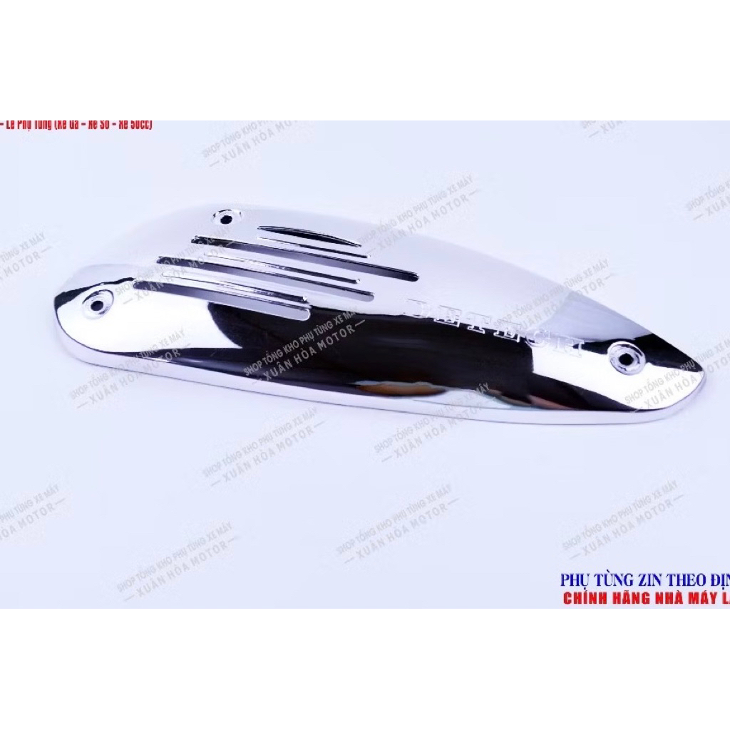 Tấm che Pô/ Ốp pô Vespa Espero 50cc (Espero Diamond/ Espero Classic...) (Chất liệu hợp kim cao cấp, 